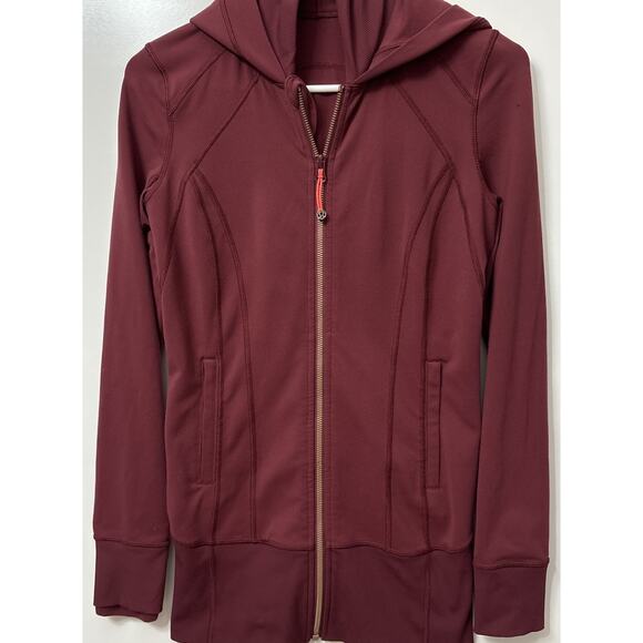 LULULEMON - Daily Practice Jacket Hooded In Wine Berry, Size 4 - Picture 6 of 9